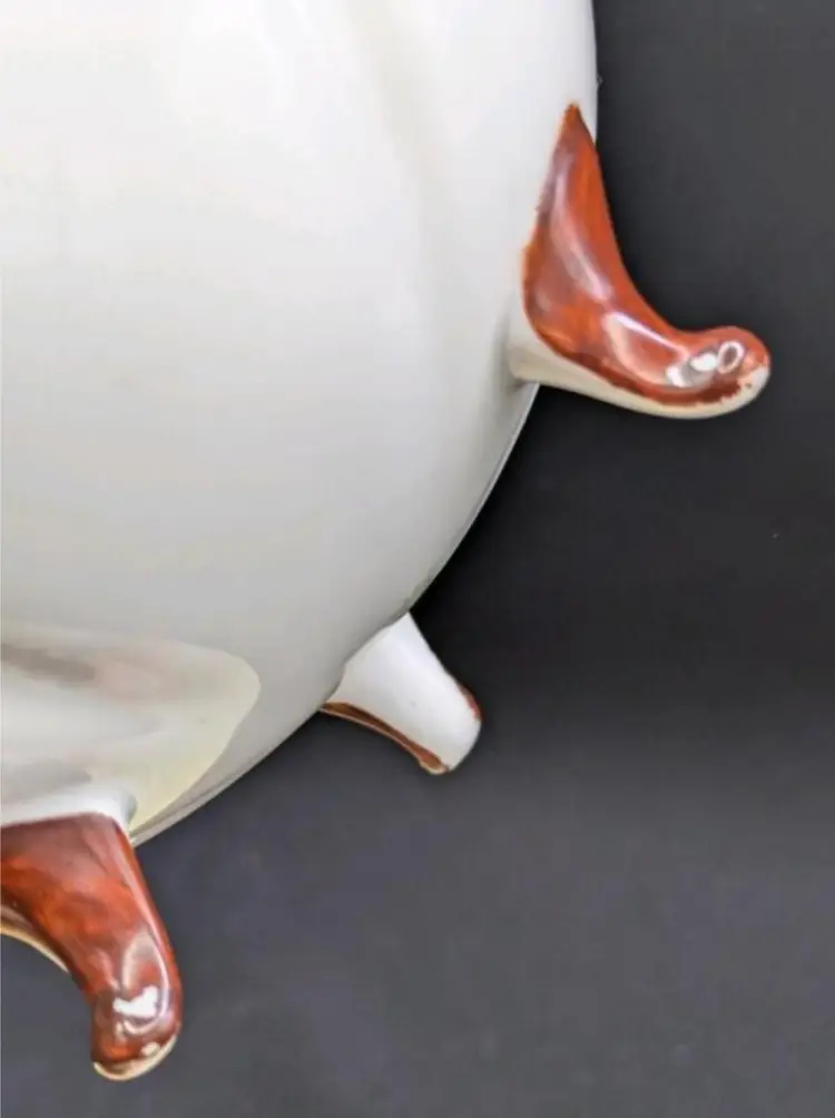 Stunning Vintage NORITAKE Japan Handpainted Triple-Footed Scalloped Bowl 5" D × 2.5" Tall, & Saucer 6.25" Diameter, Green Stamps