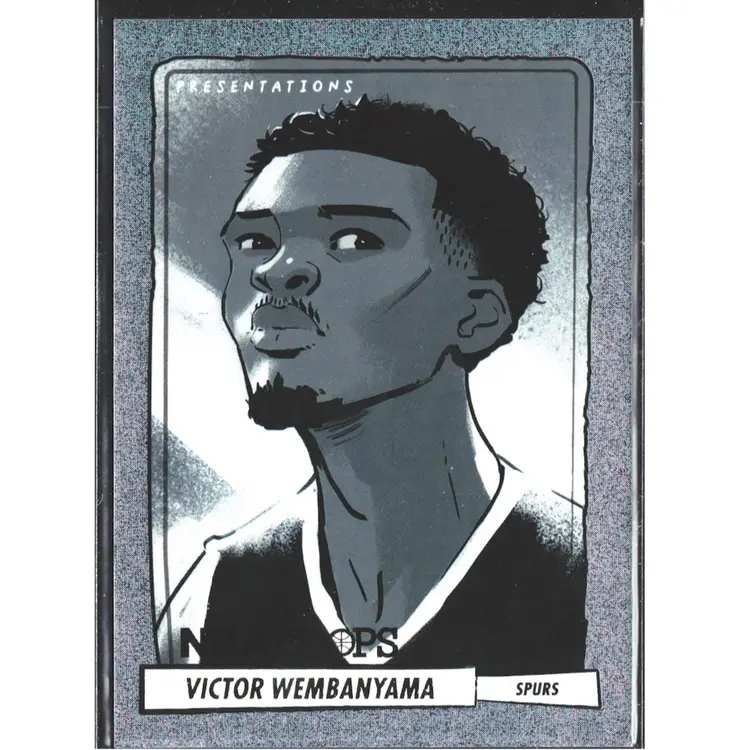 Victor Wembanyama 2023-24 Panini Hoops Presentations SP Rookie RC #20 Spurs