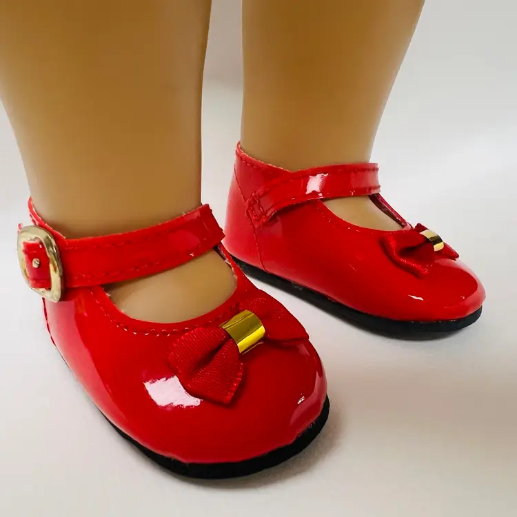 Red AG Size Doll Shoes