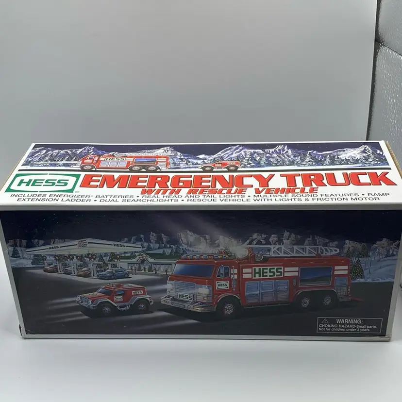 Hess Emergency Toy Truck With Rescue Vehicle 2005