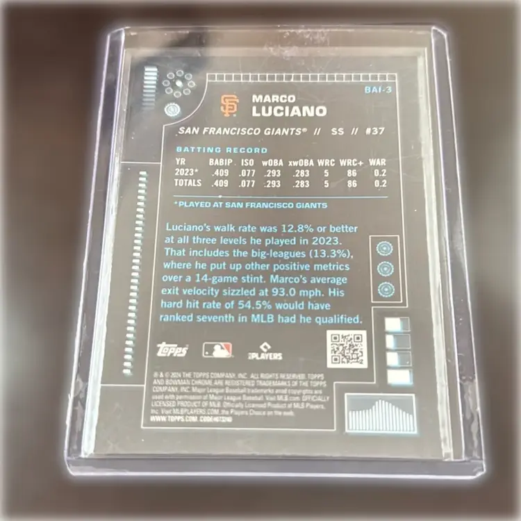 2024 Bowman A.I. Marco Luciano BAI-3 - San Francisco Giants