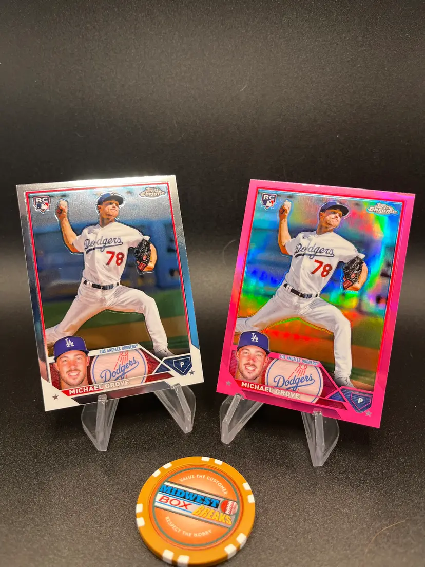Michael Grove 2023 Topps Chrome Lot Los Angeles Dodgers