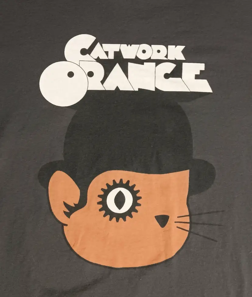 Clockwork Orange Cat Parody t-shirt movie funny animal
