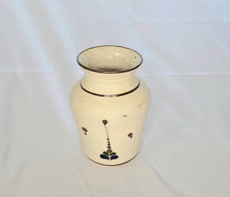 Tonala Vase Sandstone Bird & Floral Marked