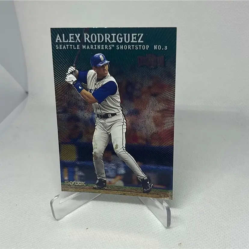 ALEX RODRIGUEZ, METAL EMERALD GREEN FOIL MARINERS 2000 00 UNIVERSE