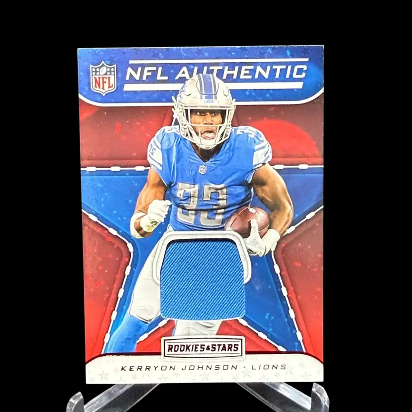 Kerryon Johnson 2019 Panini Rookies & Stars #NA-KJ NFL Authentic Relic Detroit Lions