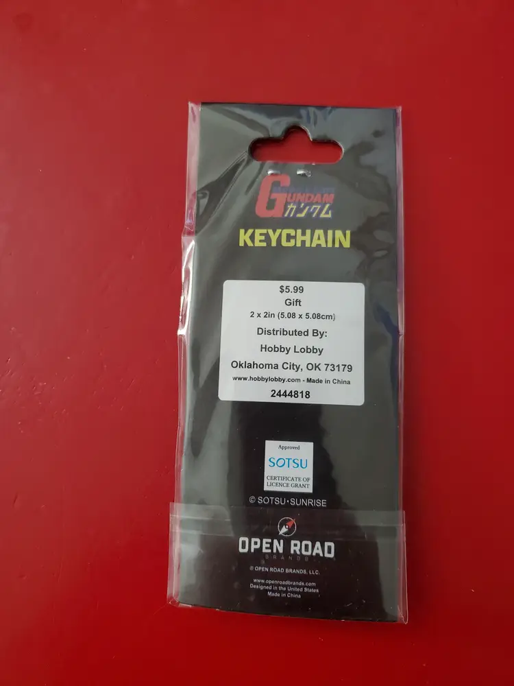 MOBILE SUIT GUNDAM Keyring Keychain Metal Round by Open Round ~ NEW