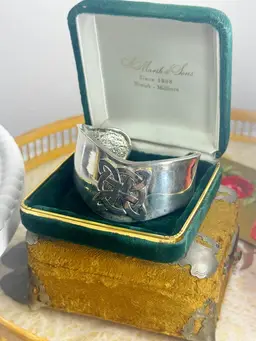 Vintage Chunky Celtic Adjustable Cuff Bracelet