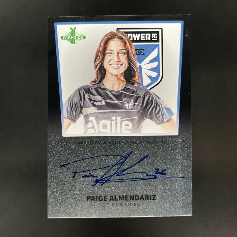 Paige Almemdariz 2026 Parkside Gainbridge USL Autograph Black /10 DC Power Soccer Card