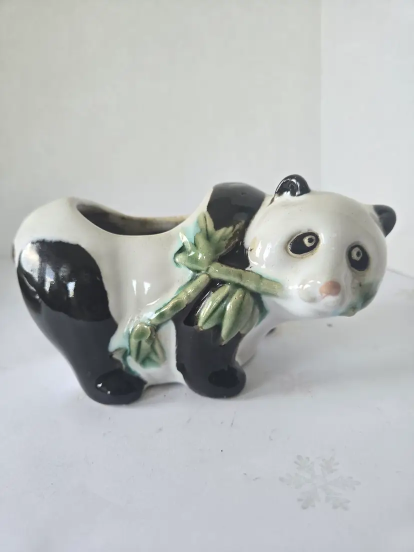 Vintage Panda Bear Planter