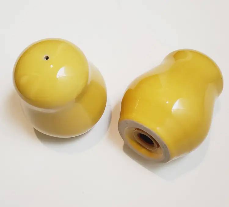 Vintage Yellow Ceramic Salt And Pepper Shakers