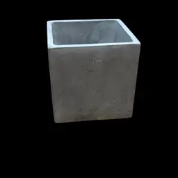 Square cement planter