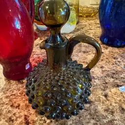 Hobnail Dewdrop Green Cruet