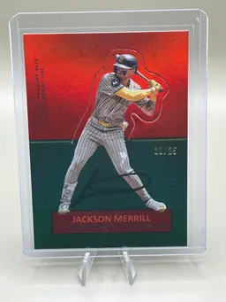 Jackson Merrill 2025 Topps Archives Stand-Ups Red Foilboard /25 San Diego Padres