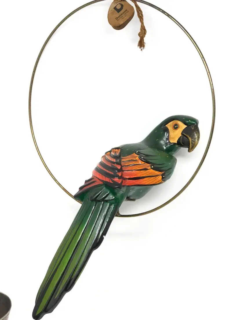 Ceramic Parrot on a Perch