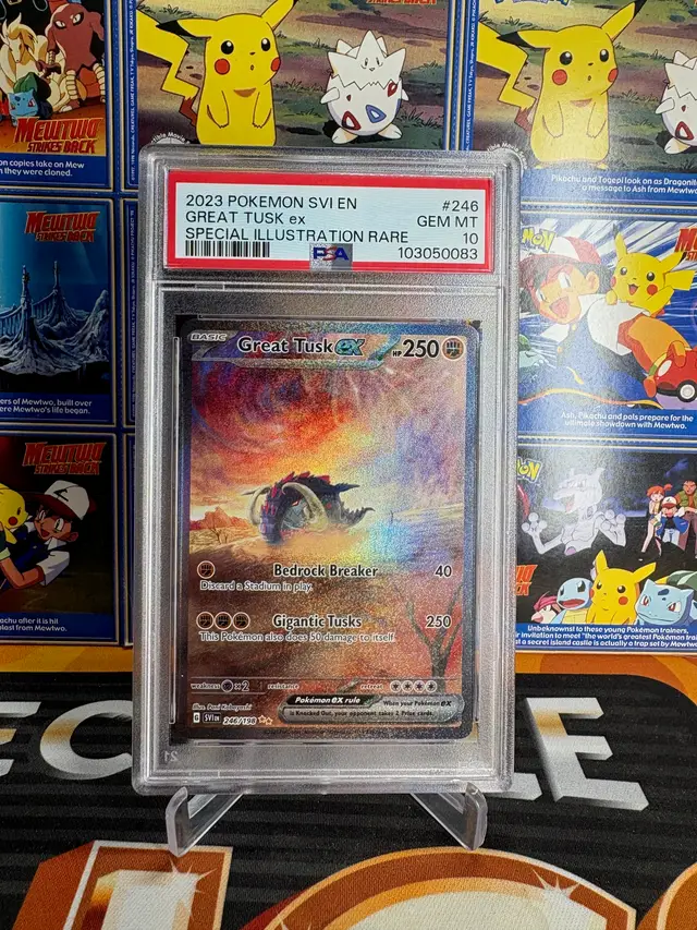2023 Pokemon Scarlet Violet Base Set Great Tusk SIR PSA 10 246/198