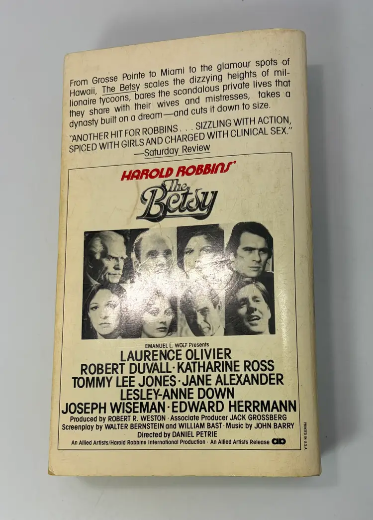 Vintage ‘The Betsy’ by Harold Robbins Pocket Book Paperback 1972