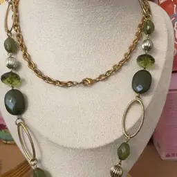 Green Necklace With Wear