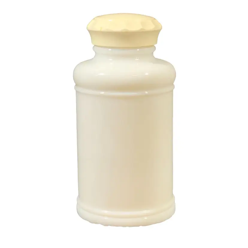 Vintage Covered MilkGlass Spice Jar - Vintage Milk Glass Bottle 