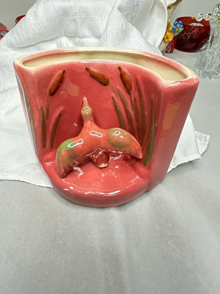 Duck wall pocket or vase