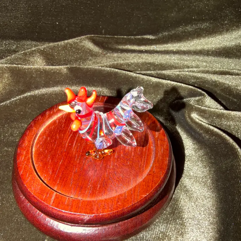 Mini colorful Glass Rooster ~1.5” X 1.5”