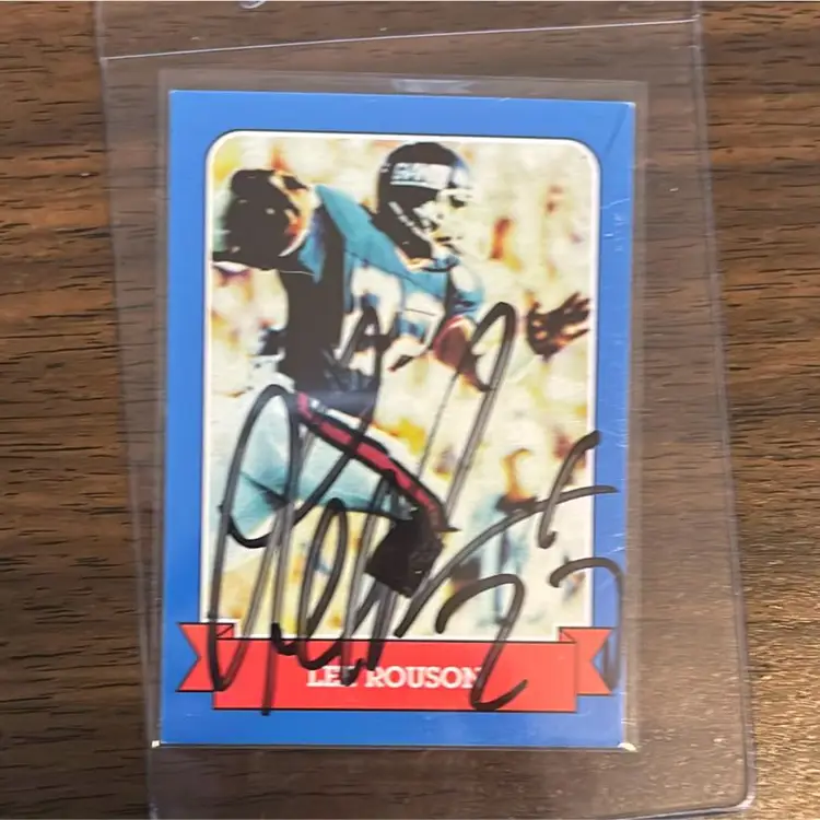 Lee Rouson Autographed Card. New York Giants