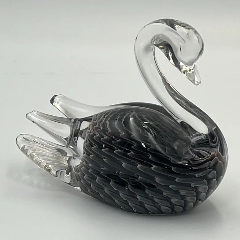 Marconi Lead Crystal Art Glass Swan