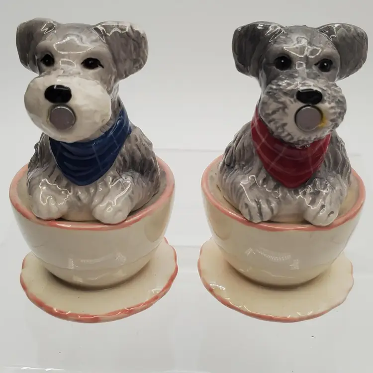 Pacific Giftware Schnauzer Puppy Salt & Pepper Shakers