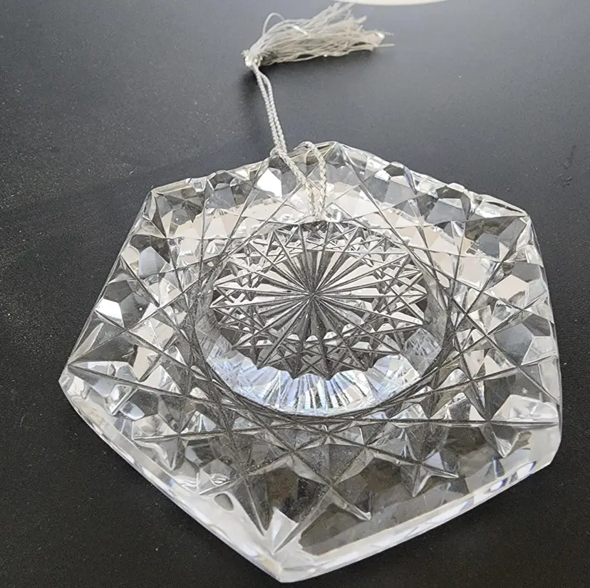 Christmas Ornament Created From America Brilliant Cut Broken Glass