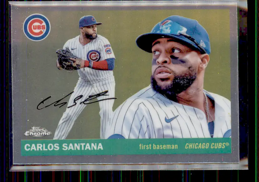 Carlos Santana 2025 Topps Chrome Platinum Anniversary #93 - Chicago Cubs - (153-374)
