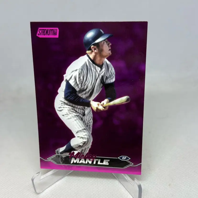 Mickey Mantle 2024 Topps Stadium Club Pink Foil Parallel #136 Yankees