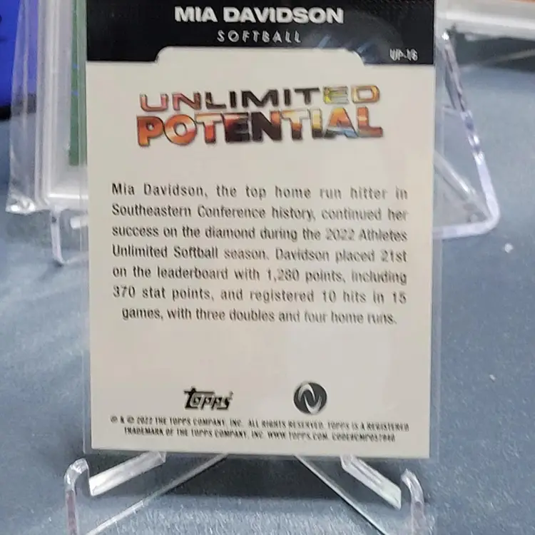 2023 Topps Athletes Unlimited Unlimited Potential #UP-16 Mia Davidson