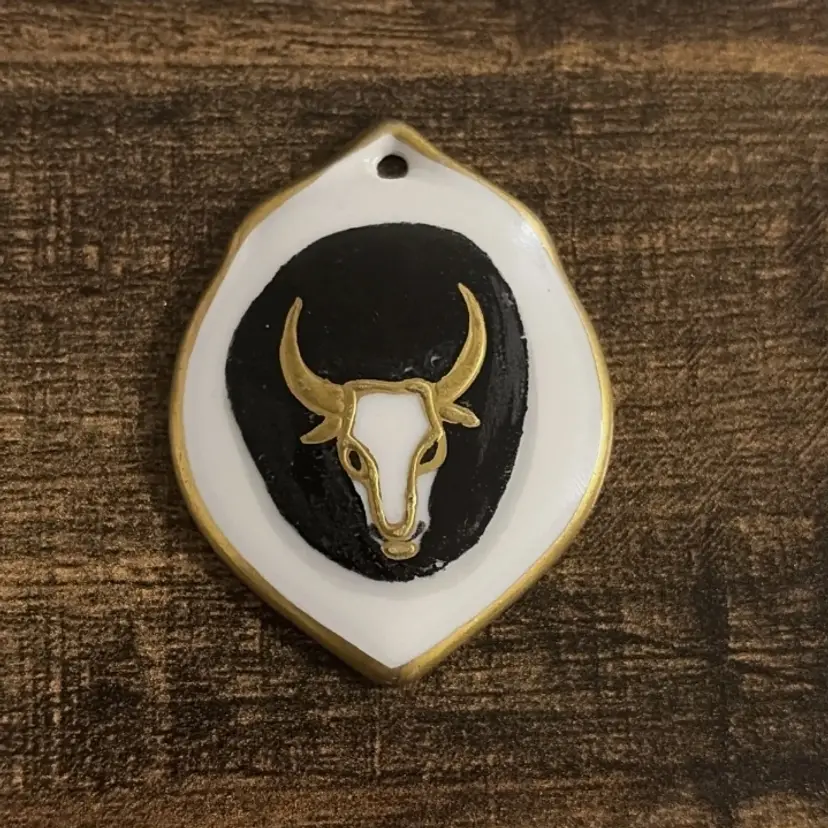 Vintage Rosenthal Germany Bull Head Pendant