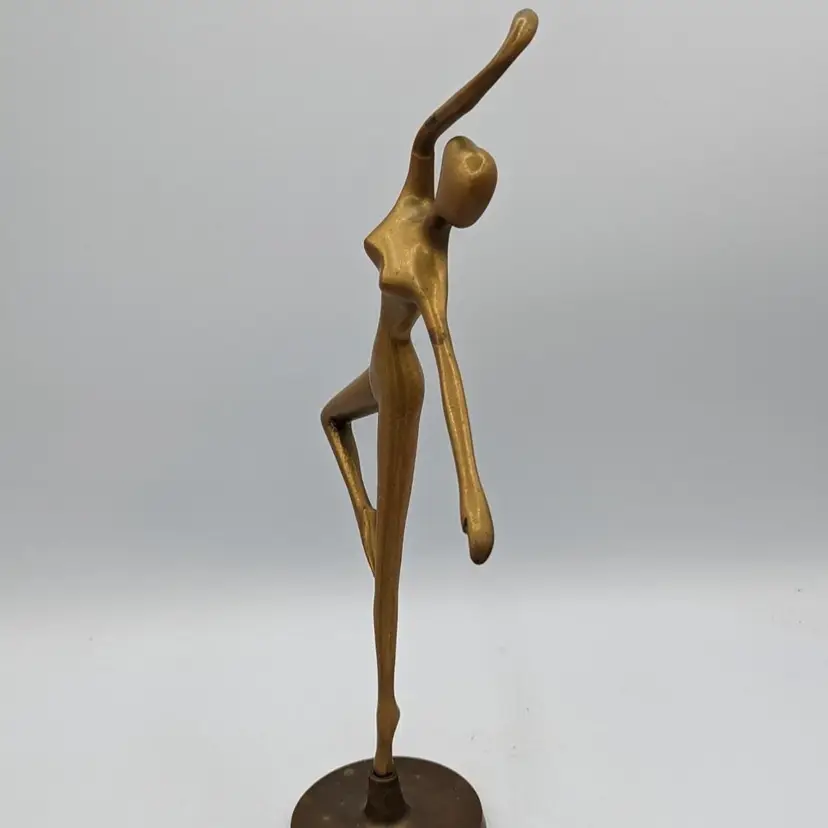 Large Vintage Brass Dancer Figurine (Just Under 14" Tall)