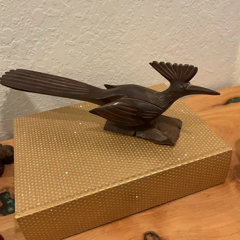 Vintage Ironwood Roadrunner Sculpture