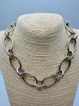 Vintage Premier Designs Oval Open Link Chain Necklace