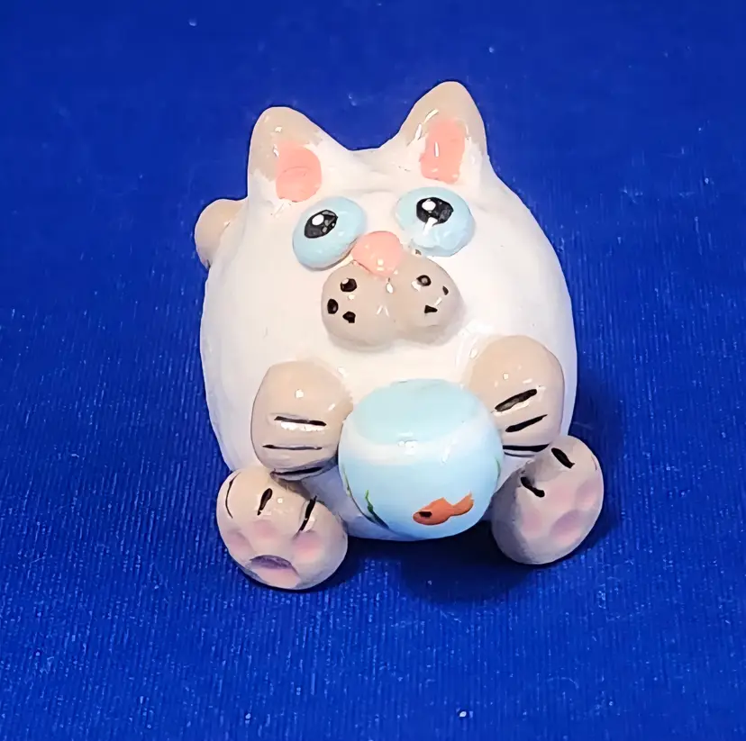 Shirley's Cats - Pink and Tan with Fishbowl