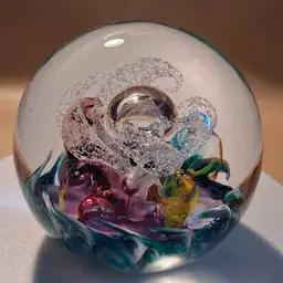 STUNNING SELKIRK GLASS, SCOTLAND 1996 'CELEBRATION' MAGNUM PAPERWEIGHT
