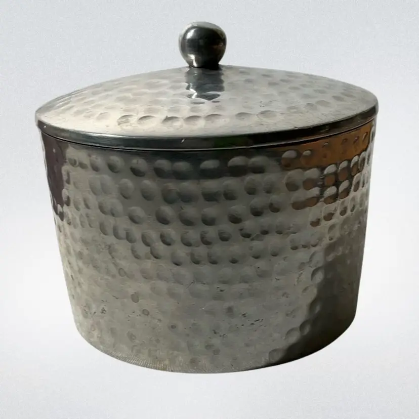 VTG Hammered Aluminum Trinket Bowl 4” X 3” Made In India