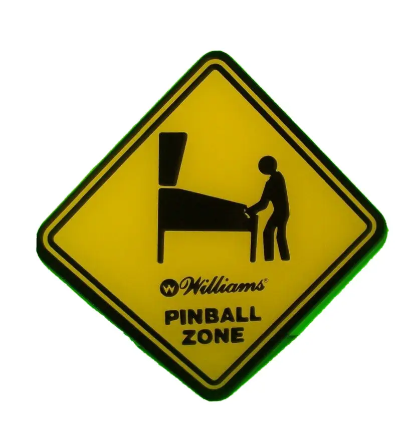 Pinball Zone Plastic Promo Drink Coaster Original NOS Arcade Game