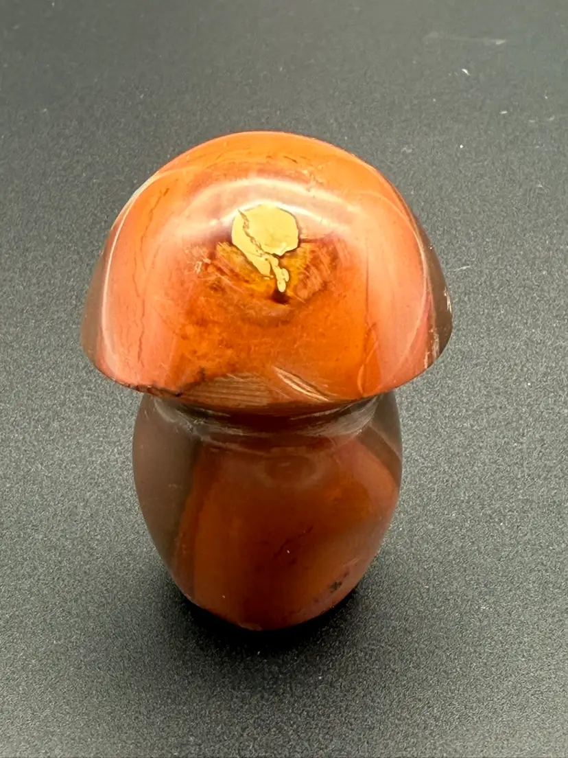 Natural Polychrome Jasper Mushroom Hand Carved Stone Crystal Reiki 2 1/4" 110g