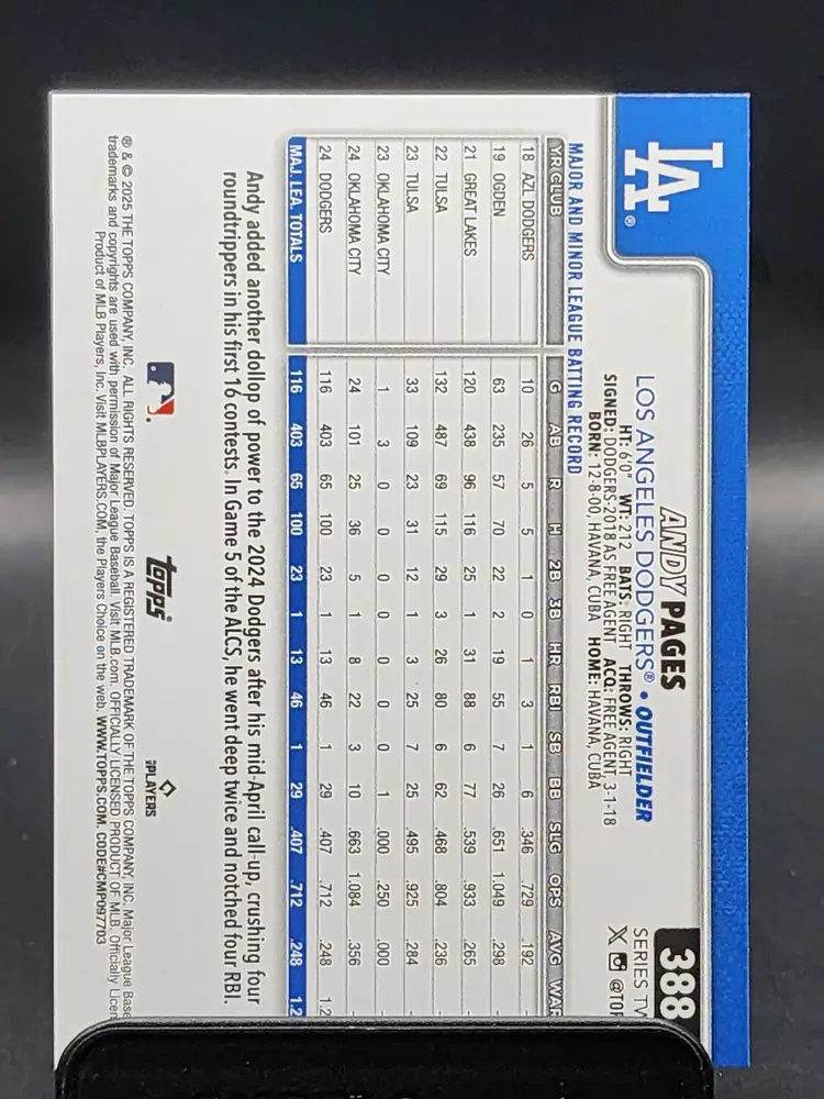 2025 Topps Series 1 Andy Pages
