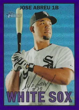 2016 Topps Heritage Jose Abreu (Purple Hot Box Refractor) #THC-452 Chicago White Sox
