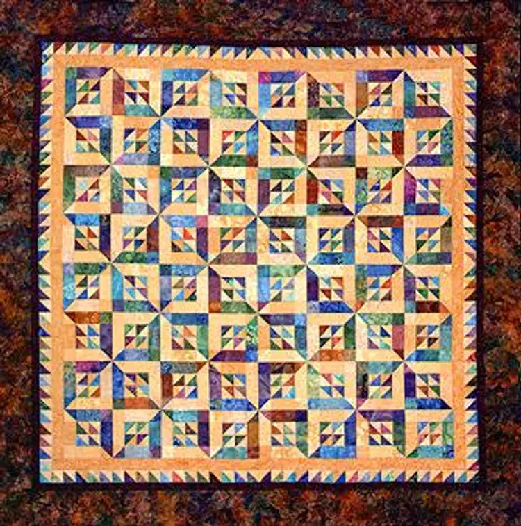 Sunshine and Shadow Quilt Pattern - Fat Quarter Friendly, Scrap Quilting