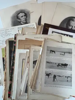 100 Antique Book Page Prints. 1800s-1900s Ephemera. Lithographs, Engravings, Graphics, Crafting, Scrapbooking, Bulk #14