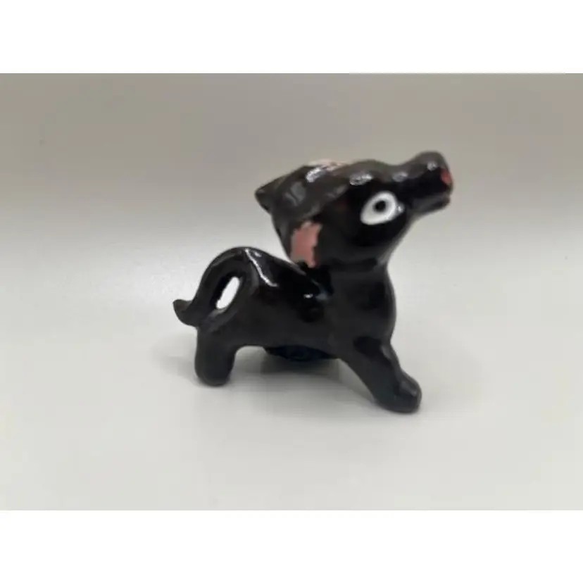 Vintage Hand Painted Horse Mid Century Redware 1950's Figurine ~ 2.75 inches Tall