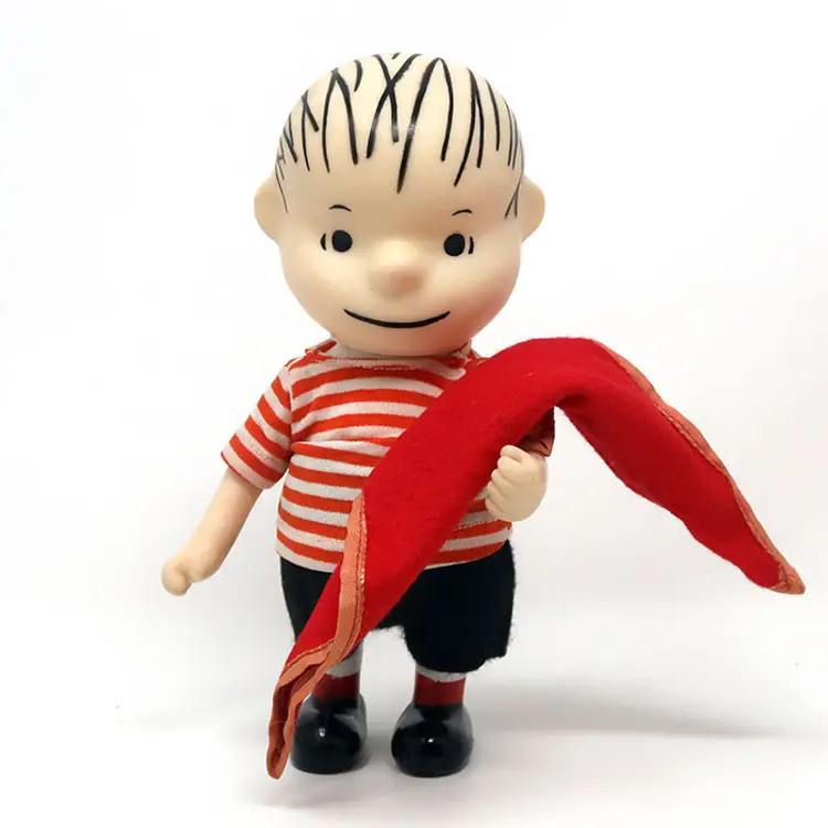 Linus Pocket Doll with Original Blanket and Bag - Peanuts Comic Strip