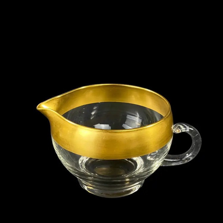 Dorothy Thorpe Golden Band Creamer Sugar Set MidCentury Modern 1950s 60s