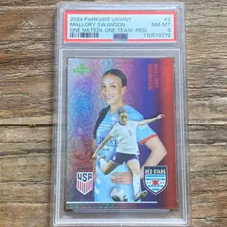 MALLORY SWANSON RED /10 PSA 8 Chicago Red Stars 2024 Parkside USWNT One Nation One Team ONOT Soccer Card