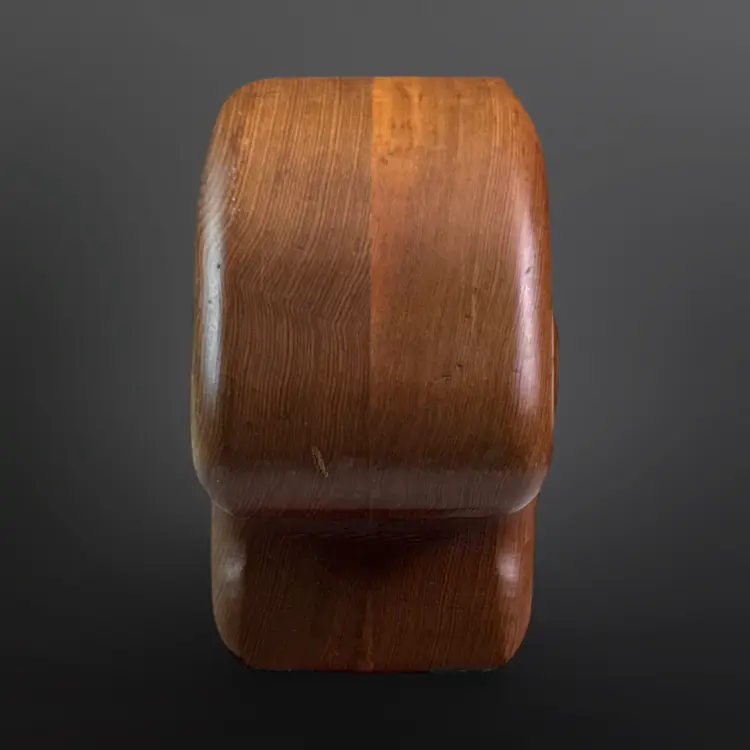 Vintage Handcrafted Redwood Bunny Trinket Box